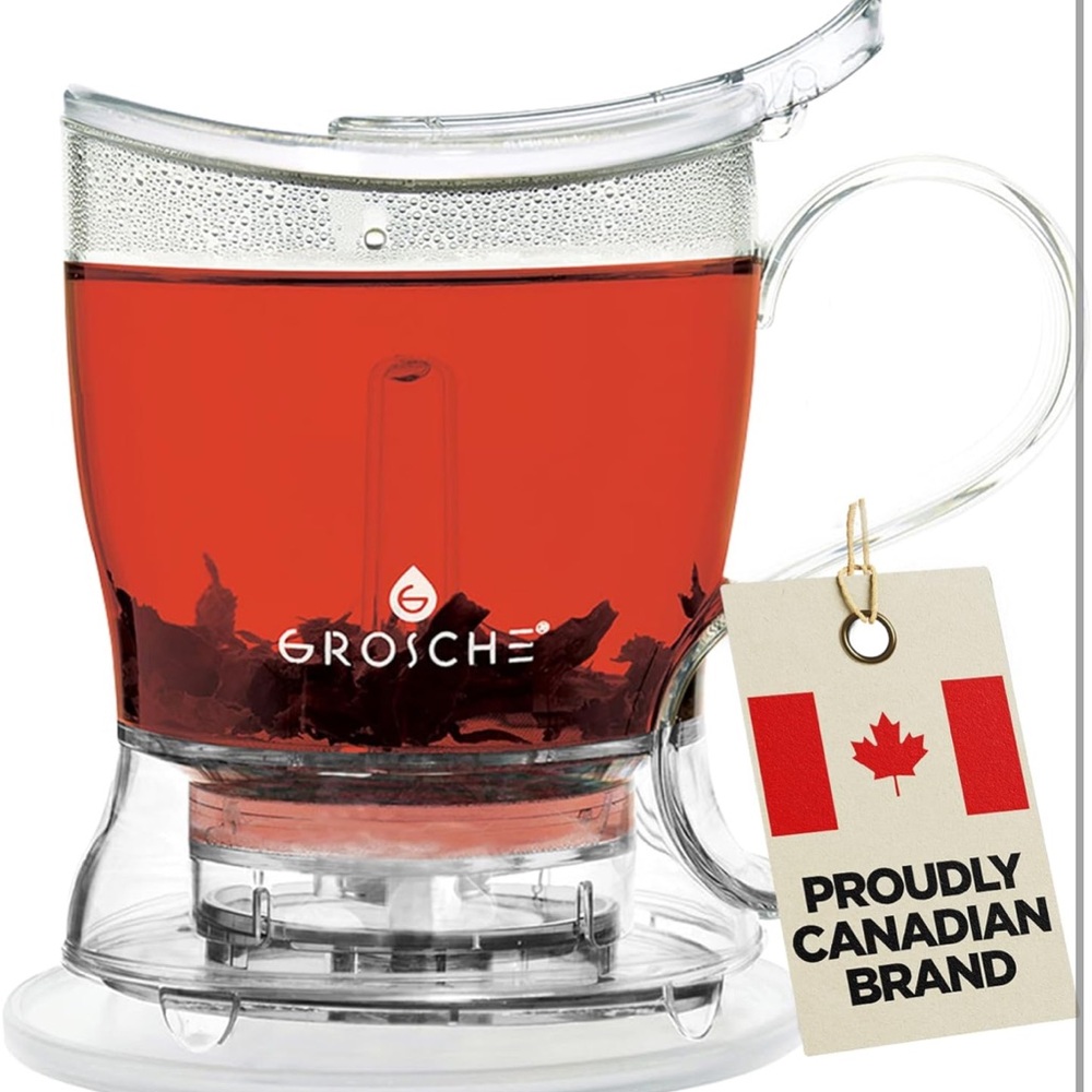 GROSCHE Aberdeen Tea Steeper with Coaster 17.7 fl. oz 525mL
